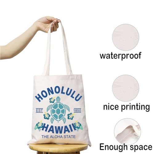 Bolso Tote Honolulu Hawaii Est 1850 Hibiscus Flower miniatura 4