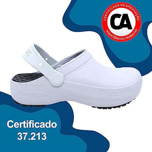 Babuche Unissex Profissional SoftWorks Com Palmilha Antiderrapante EPI CA 37213 EVA BB90 Marinho