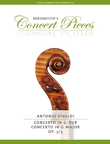 Antonio Vivaldi: Concerto For Violin In G Op.3/3. Partituras para Violín, Acompañamiento de Piano