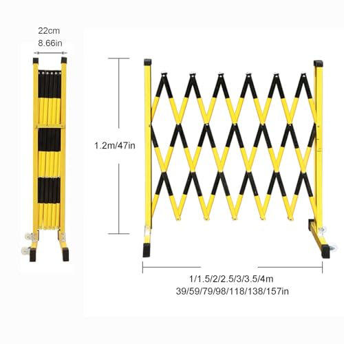 Barrière de circulation rétractable noire extensible et clôture d'allée mobile - 8