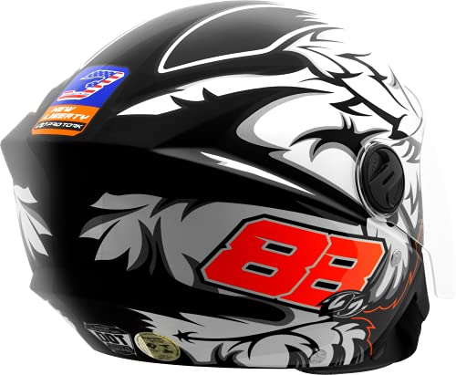 Capacete Aberto Pro Tork New Liberty 3 Three GP 88 Preto brilhante 60