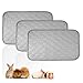 2 Pack Washable Dog Pee Pads, 16x20 Reusable Puppy Pads, Waterproof Anti Slip Bottom Pet Training Pads for Small Animals Rabbit Hamste Bunny Puppy Cat Grey Small
