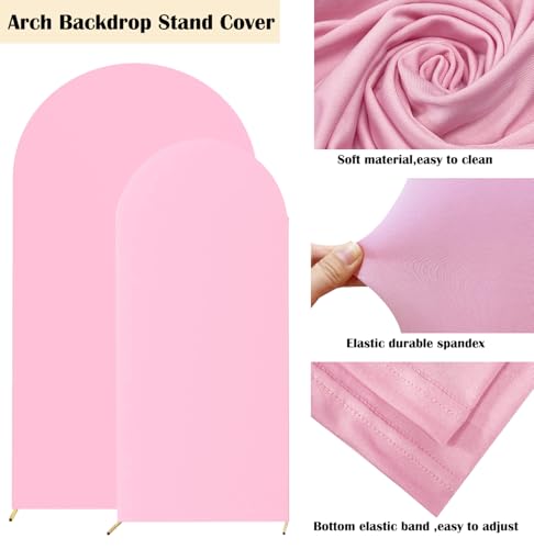 Set de 2 fundas para arco de boda 6FT y 7.2FT spandex elástico miniatura 4