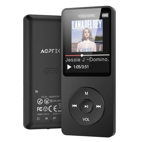 Lecteur MP3 Bluetooth 5.3 autonomie 70h musique sans perte HiFi mémoire 32Go