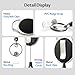 Diateklity 20 Pack Retractable Badge Holder with Carabiner Reel Clip, Badge Reel Bulk ID Card Key Holder with Ring, Sturdy Black Key Chain Extender for Office Work Employee