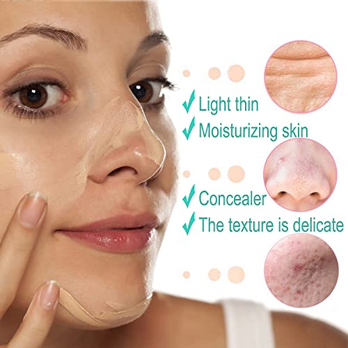 Mushroom Head Air Cushion Cc Cream Foundation Bb Cream Foundation Makeup Moisturizing Cc Cream Liquid Foundation,Concealer Lasting Makeup Foundation Even Skin Tone Makeup Base Primer(Natural) #TOP1