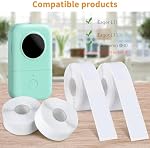 4 Rolls Label Maker Tape Rolls,12mm x 40mm White Self-Adhesive, Thermal Paper for Phomemo D30,for Office, Home Organization & Storage