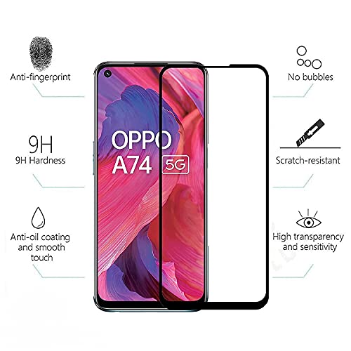 Image of Advanced HD+ Tempered Glass Gorilla Screen Protector Designed for - Edge to Edge Full Screen Coverage with Easy Installation Kit (Anti Scratch) (A74)