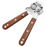 VALICLUD Multifunktionaler Dosenöffner mit Holzgriff Flaschenöffner Glasgreifer Bequemes Design für Mühelose Handhabung Unverzichtbares Küchengerät für Täglichen