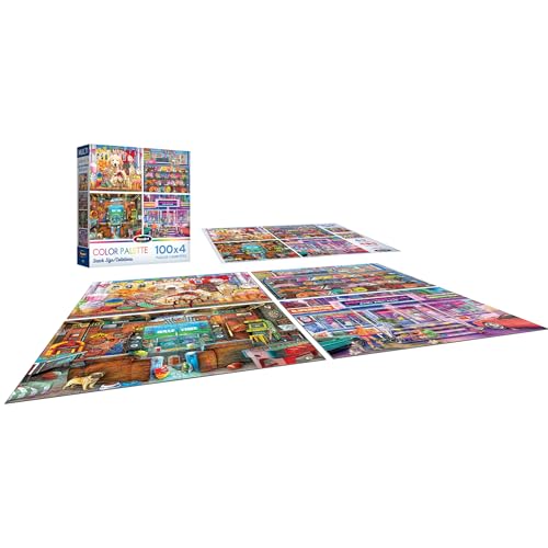 RoseArt - Set de rompecabezas tamaño snack - Paleta de colores - 4 rompecabezas de 100 piezas para adultos miniatura 3