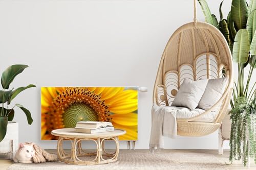 Alfombrilla magnética de 110x60 cm para radiador con diseño de girasol 3