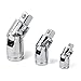 Powerbuilt 640858 3 Piece Universal Joint Set, Silver, 1/4", 3/8" & 1/2" drive