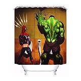  shentaotao Costumbre Vengadores, Marvel Hogar De La Cortina De Ducha Impermeable De Baño Cuarto De Baño S Ganchos De Poliéster Tela De Múltiples Tamaños 0421-sohu-09