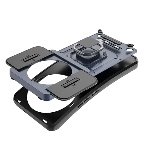 Image of TPU+PC Camshield Pro Case With Slide Camera Protection And Ring Stand Bumper Back Case Cover For Xiaomi Mi 14 Ultra 5G (Black)