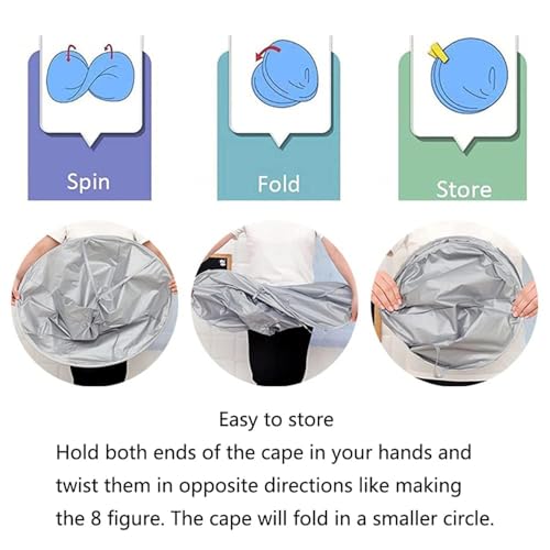 Image of Portable & Easy Clean Hair Catcher Bib for Home Haircuts and Shaving, Adjustable Anti-Static Hairdressing Cape with Clear Rim, Perfect for Mess-Free Beard Trimming and Hair Styling