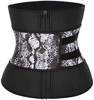 Waist Trainer Latex Women Hot Sweat Corset Steel Boned Body Shaper Girdle Black