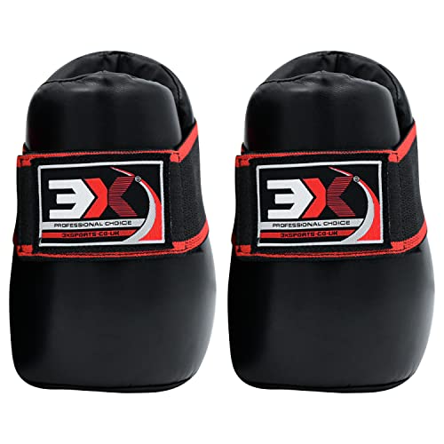 Karate Boots Taekwondo Martial Arts Sparring Kick Boxing Tai-Chi Foot Protector Boots Soft Cushion Layers Sew by Hand Black - Image 3