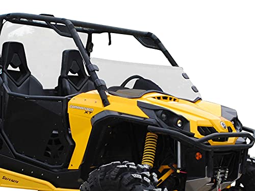 SuperATV Heavy-Duty Scratch-Resistant Half Windshield for 2021+ Can-Am Commander (See Fitment) | 1/4