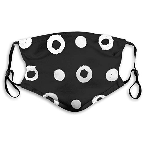 Dust Masks Full Face Mask Scandi Dots Vintage Black And White, By Subgirl
