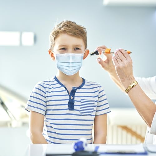 Masc NFR03U-01K Mid-America Safety Corp Made-In-Usa, Blue Kid Size 3-Ply Face Mask thumb #2