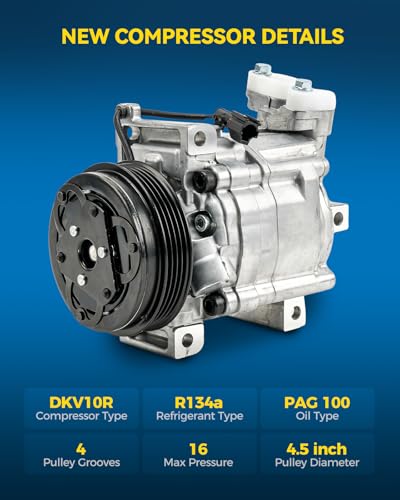 Image of PHILTOP 98485 Air Conditioner AC Compressor for Subaru Forester 2007-2010,Forester 2011-2013 2.5T,Forester 2014 2.0T,Impreza 2008-2009, Impreza 2010-2011 2.5L, Impreza 2010-2014 2.5T,WRX STI 2015-2019