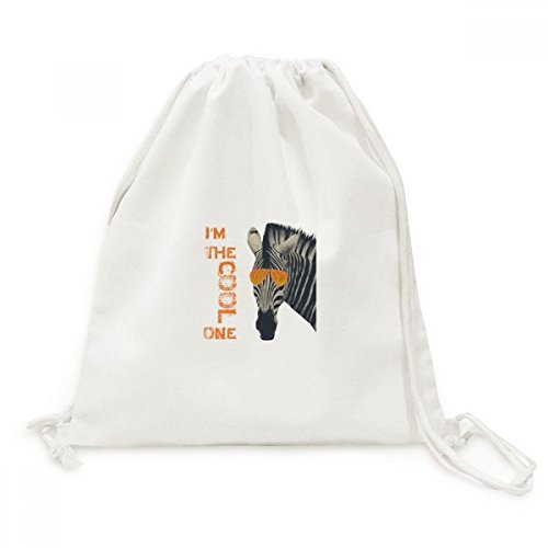 Sac de voyage cordon zèbre en toile résistante avec grand compartiment de rangement