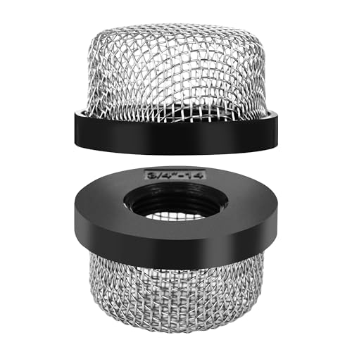 Image of 2 Pack Stainless Steel Mesh Strainer, 3 /4 inch-14 Aerator Screen, Compatible with Livewell Pump, Industrial Plumbing Inline, Garden Washers, and Baitwell, Enhancing Filtering and Aeration