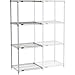 Nexel 5 Tier Silver Epoxy Wire Shelving Add-On Unit, 30" W x 21" D x 74" H