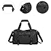 MotiveTech Dry and Wet Separation Gymnastics Bag with Water Resistance Tote Light Travel Bag Fitness for Swimming, Black