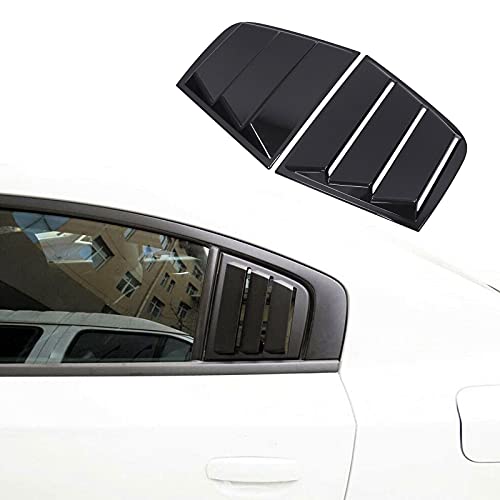 Newyall Black Rear Left And Right Side Window Louvers Scoop Cover Vent #TOP6