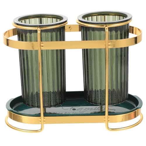 Alipis 1Set Kitchen Utensil Organizer Double Chopstick and Spoon Holder Stylish Drainage Design for Tidy Storage Convenient Cutlery Holder for Home Decor for Spoons Forks