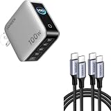UGREEN Nexode Pro 100W Cargador Tipo C con 100W Cable USB C 2 Unidades 2M