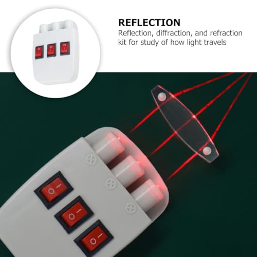 Image of Baluue Three-Way Semiconductor Light Source Apparatus 4.13x2.76x2.36In - Reflection Diffraction Refraction - for Physics Optics Experiments Lab Classroom Teaching for Students Educators