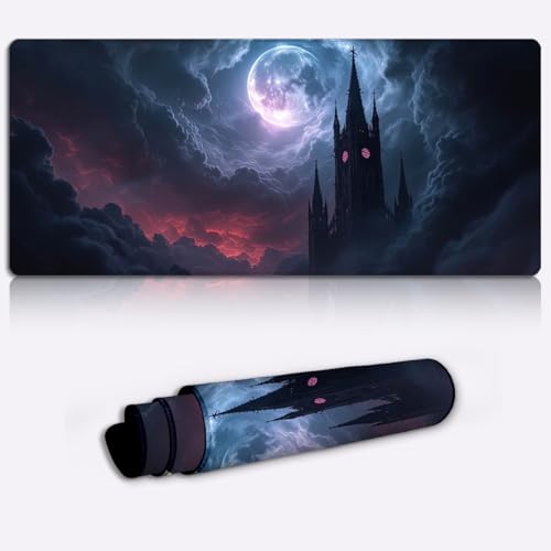 Cathédrale gothique au clair de lune tapis de souris cadeau fantastique