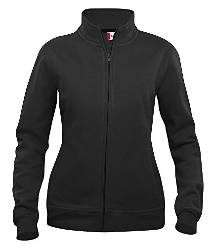 Preisvergleich Produktbild Clique Clothing Damen Sweatshirt mit Reißverschluss, Seitentaschen mit Reißverschluss, I Pod / Handyschlaufe, 7 Farben inkl. Hi Viz, XS-XL Gr. M, Mattes schwarz