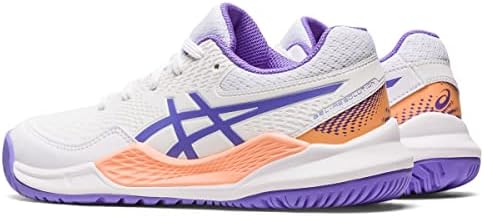 ASICS Kid's Gel-Resolution 9 Grade School Tennis Shoes, 7, White/Amethyst | Image 2