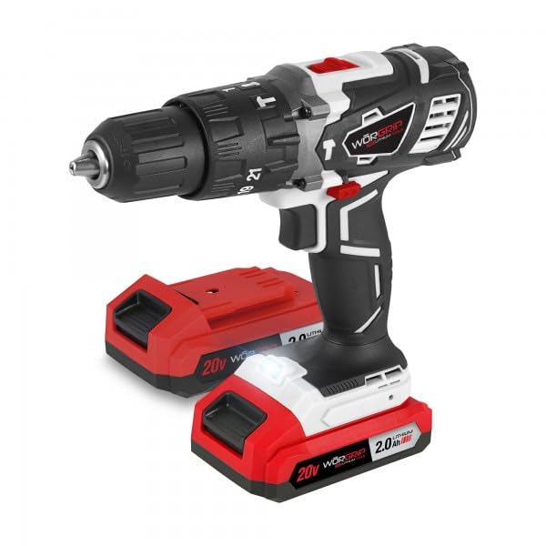 TALADRO PERCUT.WORGRIP 20V. 2 BAT 2.0Ah