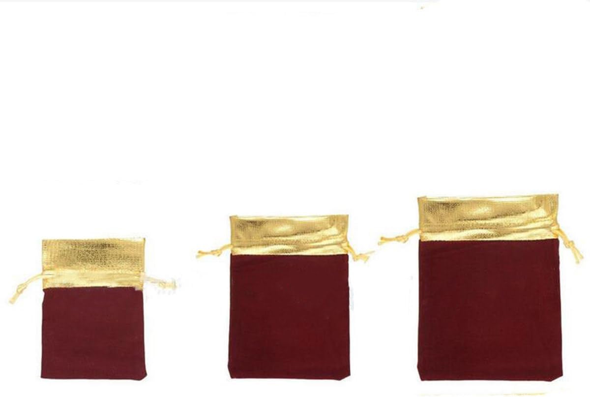 Snadulor 20 Pcs Soft Velvet Drawstring Pouches Bags for Jewelry,Wedding,Gift,Candy Bags,Party Favors,4x5 inch(Wine Red) - Image 2