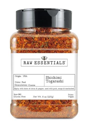 Raw Essentials Shichimi Togarashi Japanese Spice Blend with Spicy, Citrusy, and Peppery Notes - for...