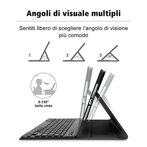 YUEJIDZ Tastiera con Custodia per iPad 10.2