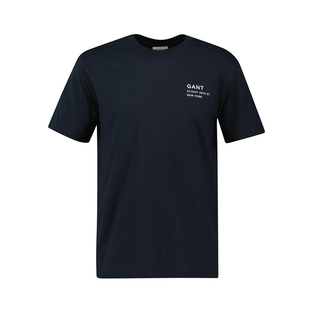 GANT Men's Small Graphic Ss Tshirt T-Shirt, Black, L