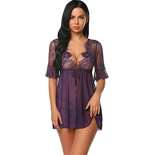 Chemise de nuit femme en dentelle chic et nuisette sexy grande taille