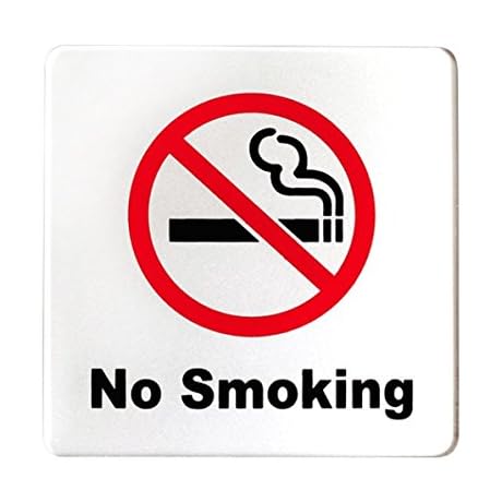 No Smoking No Vaping Sign: Vinyl, Adhesive-Backed