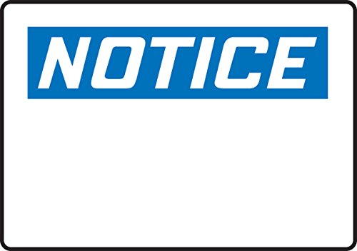 Panneau Notice vierge bleu et blanc Accuform MRBH838XT en plastique