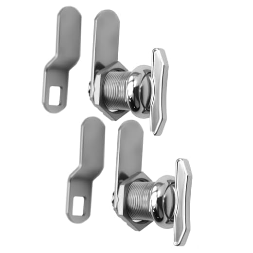 WOOCH 5/8" Thumb Operated Offset Cam Lock, RV Compartment Latch, Non-Locking Thumb Turn, for RV Compartment Camper Storage Door (2 Pack)
