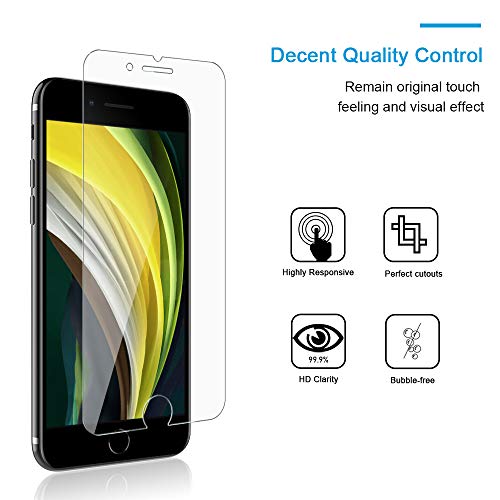Hatoshi 3 Pack Screen Protector Designed For Iphone Se 2022 (3Rd Gen), Iphone Se 2020 (2Nd Gen), Iphone 8/7/6, 4.7-Inch 9H Hd Tempered Glass Film, Easy Installation Alignment Tray Case Friendly #TOP2