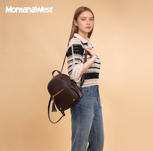 Image of Montana West Mini Backpack Purse for Women Anti Theft Backpacks with Secured Zipper and Tassel
