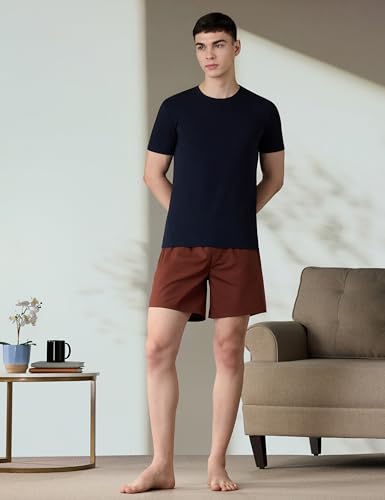 Image of Amazon Brand - Symbol Men Cotton Printed Boxer Shorts (Combo Pack of 2) Casual | Underwear | Half Pants | Short Pant - Regular Fit with Slant Pocket