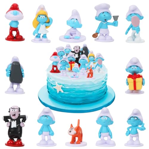 Mini Personaggi Set, 12 Pezzi Topper Torta, Cupcake Topper Figure Set di Personaggi, Cake Topper, Mini Figurine Giocattoli, Decorazioni Torte Compleanno, Party Supplies per Bambini