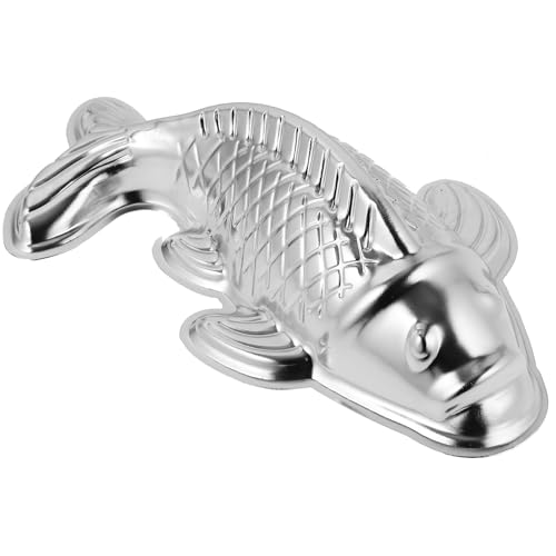 Alipis Koi Fish-Shaped Mold for Baking Cakes Chocolates and Jellies - Non-Stick Aluminum Alloy Mould for DIY Rice Cake and Fondant Decoration